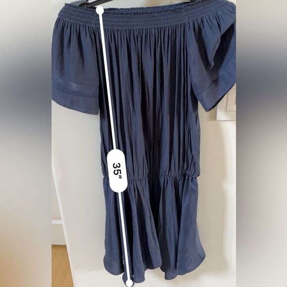 Ramy Brook Jessica Off the Shoulders Mini Dress in Navy Blue XS - Picture 10 of 16